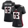 chris lindstrom 63 atlanta falcons womens team game jersey black