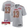 chris oladokun 13 kansas city chiefs super bowl lviii champions 4 stars patch atmosphere fashion game men jersey gray