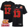 chris oladokun 13 kansas city chiefs super bowl lviii champions 4x fashion game youth jersey carbon black