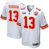 chris oladokun 13 kansas city chiefs super bowl lviii patch game men jersey white