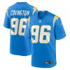 christian covington 96 los angeles chargers men game jersey powder blue