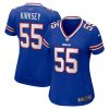 christian kirksey 55 buffalo bills women team game jersey royal