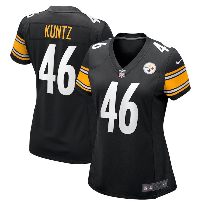 christian kuntz 46 pittsburgh steelers womens game jersey black