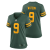 christian watson 9 green bay packers 50s classic women game jersey green gold