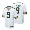 christian watson 9 green bay packers men away game jersey white