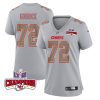 chukwuebuka godrick 72 kansas city chiefs super bowl lviii champions 4 stars patch atmosphere fashion game women jersey gray