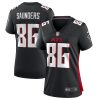 cj saunders 86 atlanta falcons game women jersey black