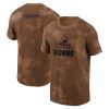 cleveland browns 2023 salute to service sideline men t shirt brown