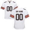 cleveland browns custom youth game jersey white