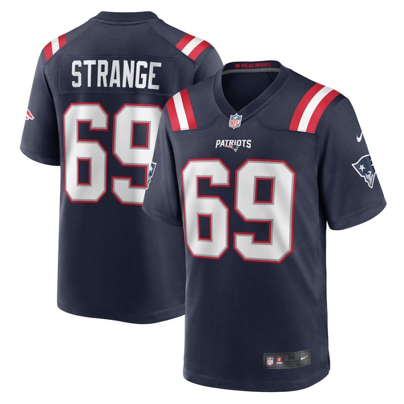 cole strange 69 new england patriots men game jersey navy