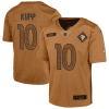 cooper kupp 10 los angeles rams 2023 salute to service limited youth jersey brown