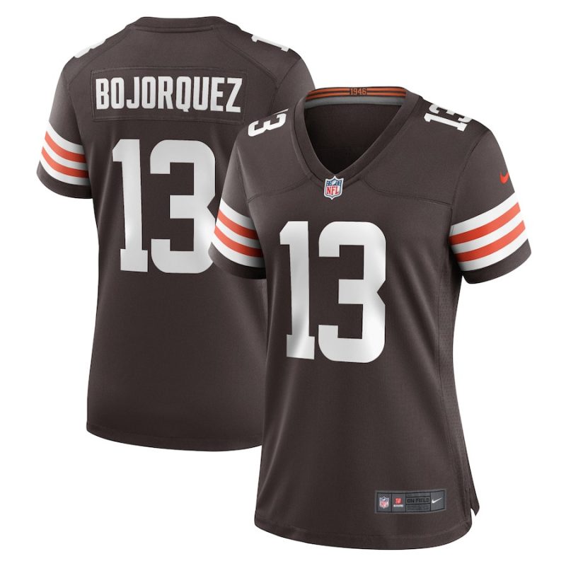 corey bojorquez 13 cleveland browns womens game jersey brown