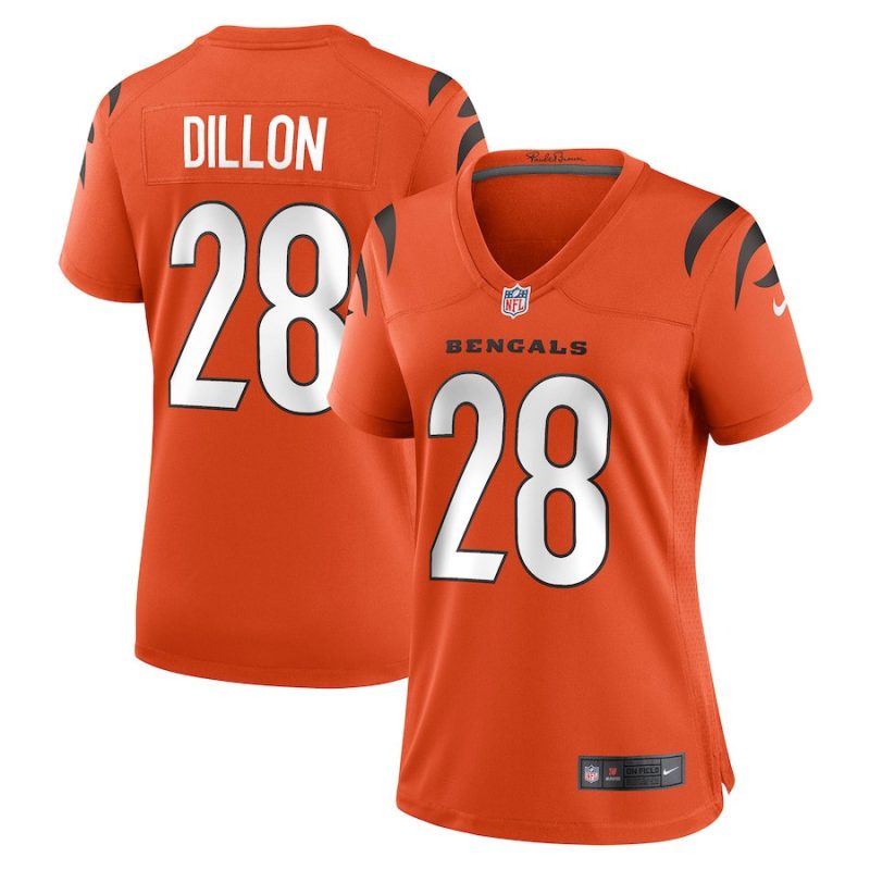 corey dillon 28 cincinnati bengals women retired game jersey orange