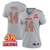 cornell powell 14 kansas city chiefs super bowl lviii champions 4x atmosphere fashion game women jersey gray