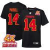 cornell powell 14 kansas city chiefs super bowl lviii champions 4x fashion game youth jersey carbon black