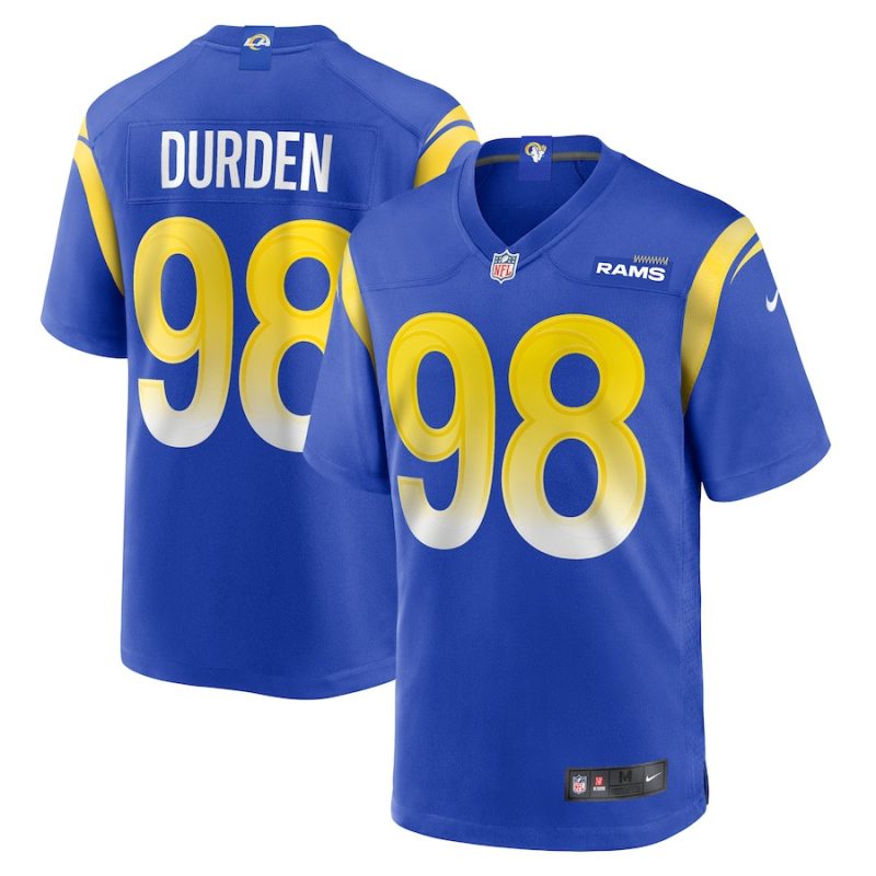 cory durden 98 los angeles rams men game jersey royal