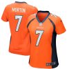 craig morton 7 denver broncos womens game jersey orange