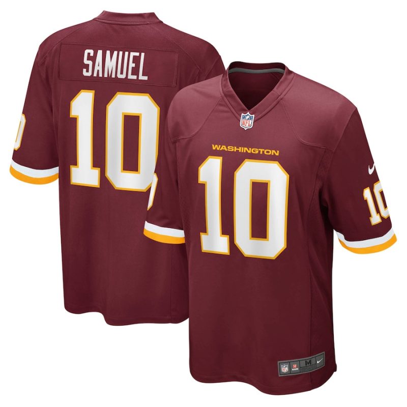 curtis samuel 10 washington commanders football team men game jersey burgundy