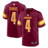 curtis samuel 4 washington commanders men game jersey burgundy