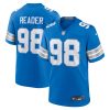 d j reader 98 detroit lions team game men jersey blue