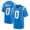 daiyan henley 0 los angeles chargers men game jersey powder blue