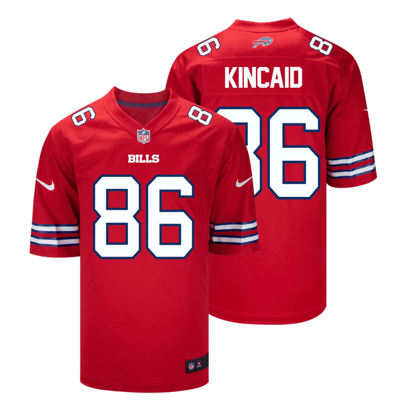 dalton kincaid 86 buffalo bills men alternate game jersey red