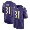 dalvin cook 31 baltimore ravens game men jersey purple