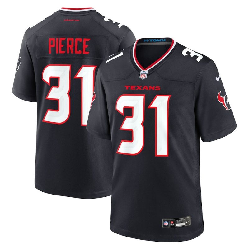 dameon pierce 31 houston texans game jersey men navy