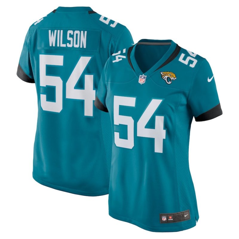 damien wilson 54 jacksonville jaguars womens game jersey teal