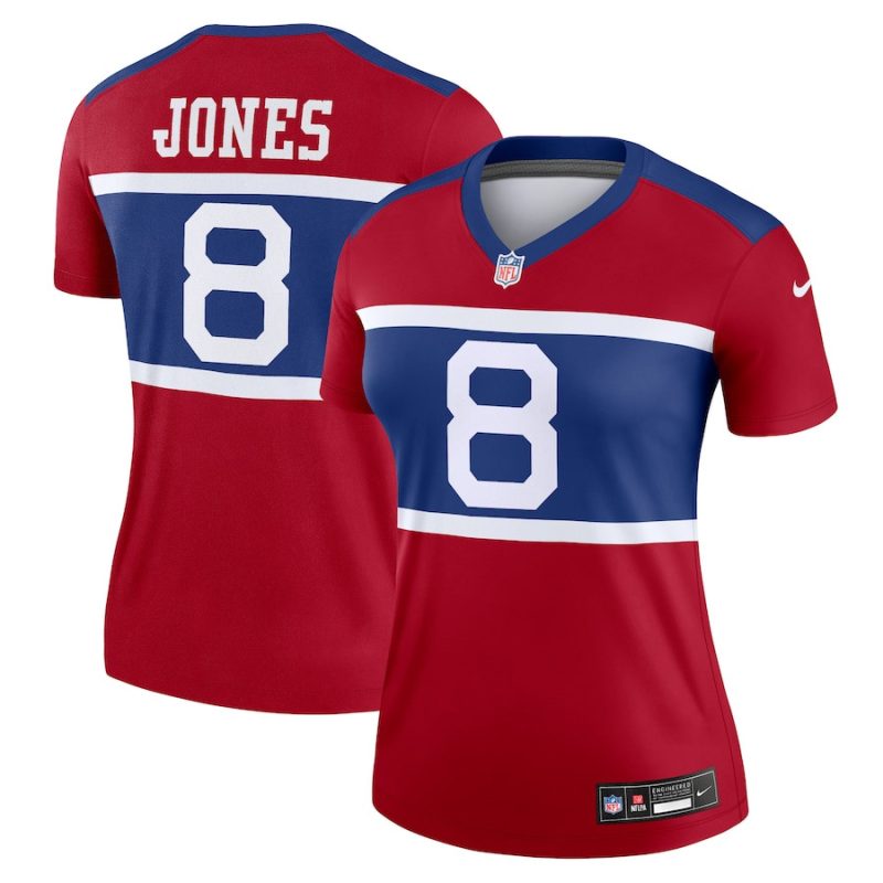 daniel jones 8 new york giants womens alternate legend player jersey century red