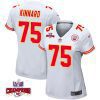 darian kinnard 75 kansas city chiefs super bowl lviii champions 4 stars patch game women jersey white