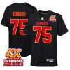 darian kinnard 75 kansas city chiefs super bowl lviii champions 4x fashion game youth jersey carbon black