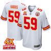 darius harris 59 kansas city chiefs super bowl lviii champions 4x game men jersey white