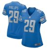 darius phillips 29 detroit lions women game jersey blue