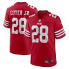 darrell luter jr 28 san francisco 49ers men game jersey scarlet