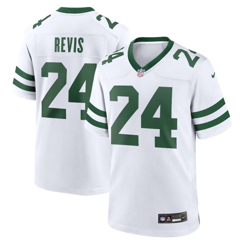 darrelle revis 24 new york jets game jersey retired player men white