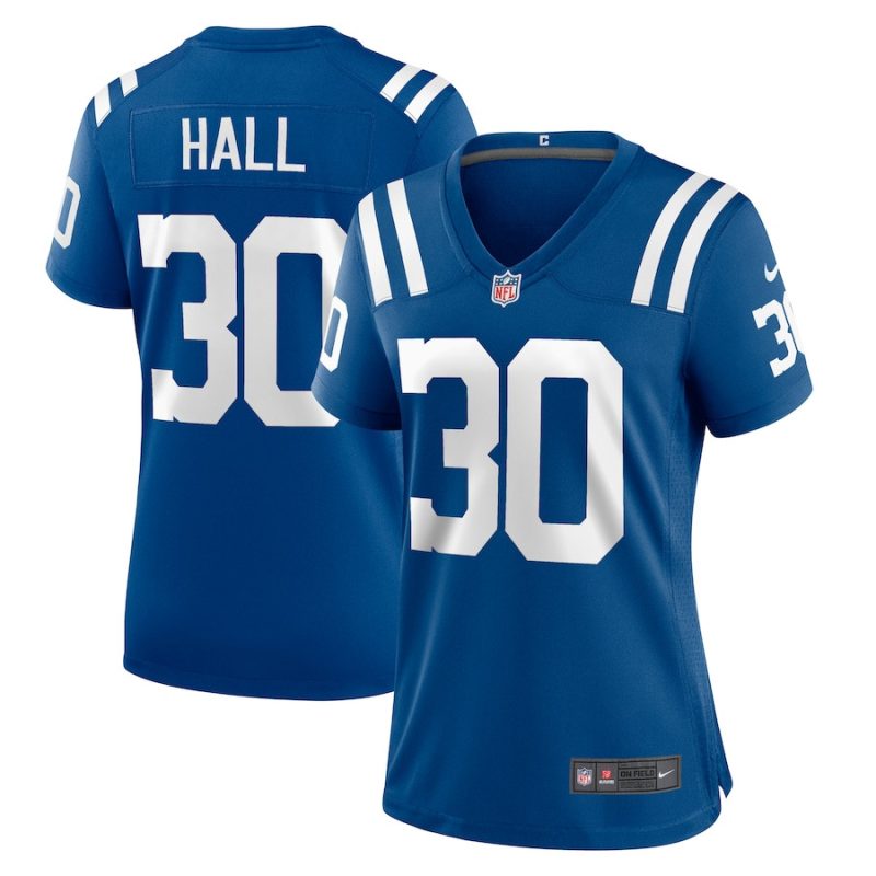 darren hall 30 indianapolis colts women team game jersey royal