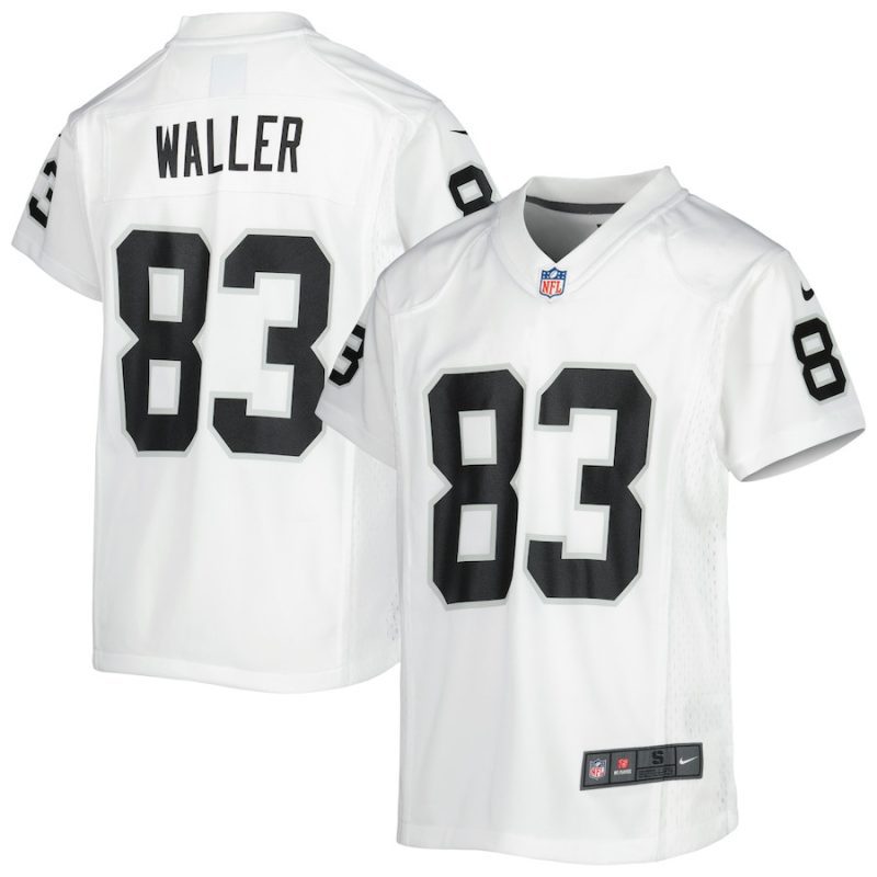 darren waller 83 las vegas raiders youth game jersey white