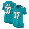 darrynton evans 37 miami dolphins women team game jersey aqua