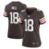 david bell 18 cleveland browns womens game jersey brown