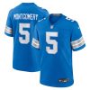 david montgomery 5 detroit lions game jersey blue men