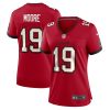 david moore 19 tampa bay buccaneers women game jersey red