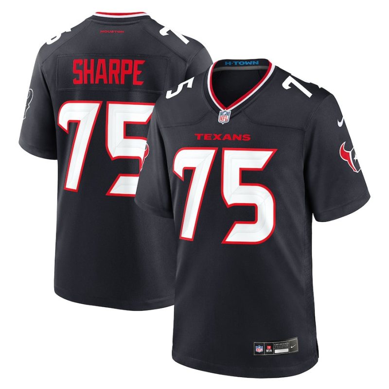 david sharpe 75 houston texans team game men jersey navy