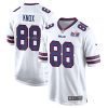 dawson knox 88 signed buffalo bills super bowl lviii game men jersey white