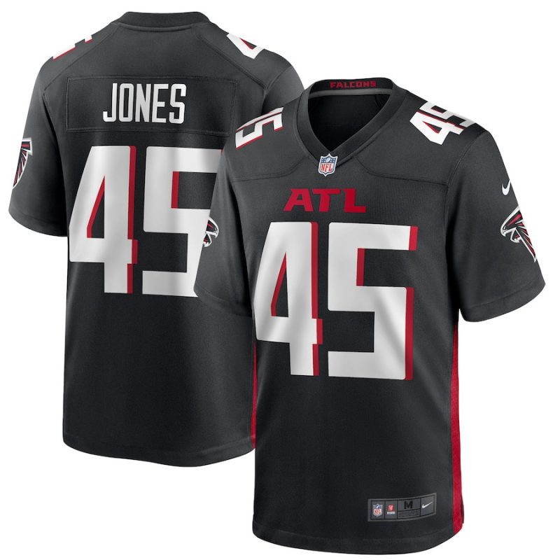 deion jones 45 atlanta falcons mens game jersey black