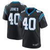 deion jones carolina panthers men game jersey black