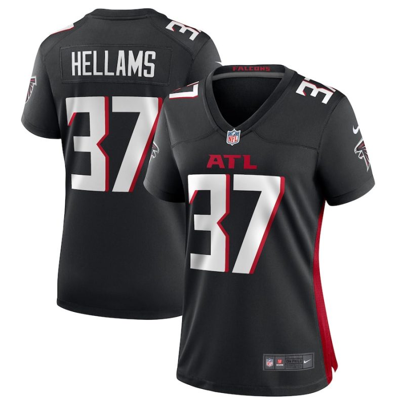 demarcco hellams 37 atlanta falcons game women jersey black