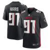 demone harris 91 atlanta falcons men game jersey black