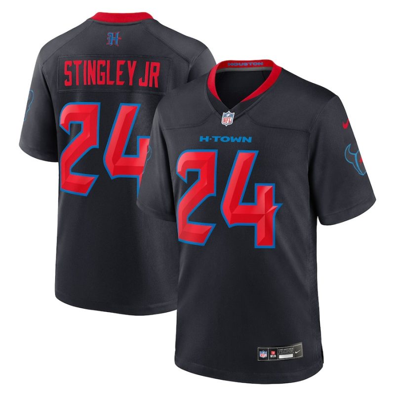 derek stingley jr 24 houston texans 2nd alternate game jersey men navy