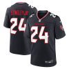 derek stingley jr 24 houston texans game jersey men navy